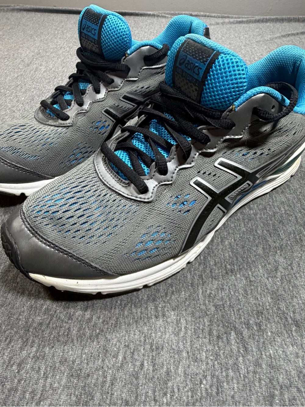 ASICS Gel Storm 2 Gray and Blue Men's Size 9 Running Sneakers Trail Casual Walk